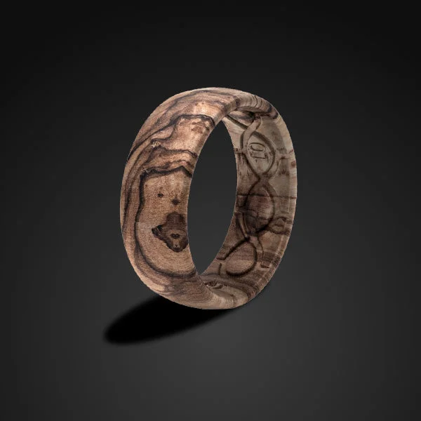 Customized Silver Jewelry For Unique Style Groove Life® NOMAD BURLED WALNUT RING