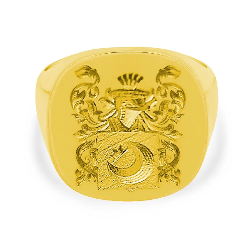 Luxury Jewelry At Unbeatable Discounts Men's Square Signet Ring - Extra Large - CAD Designed Family Crest / Logo Luxury Jewelry At Unbeatable Discounts Men's Square Signet Ring - Extra Large - CAD Designed Family Crest / Logo