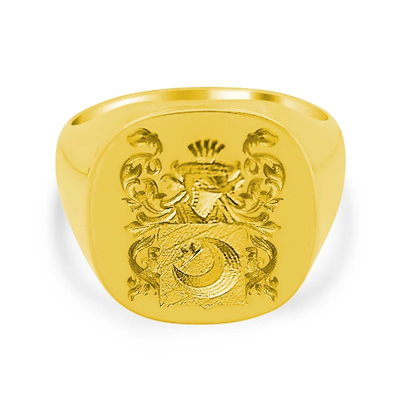 Premium Jewelry Now Available At Special Discounts Men's Square Signet Ring - Large - CAD Designed Family Crest / Logo Premium Jewelry Now Available At Special Discounts Men's Square Signet Ring - Large - CAD Designed Family Crest / Logo