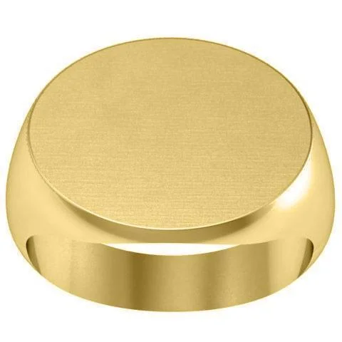 Sparkle For Less – Shop Jewelry Deals Now Elongated Oval Signet Ring - 18mm Wide