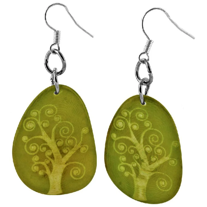 Dazzle With Discounts – Shop Jewelry On Sale Tree of Life Etched Tagua Earrings