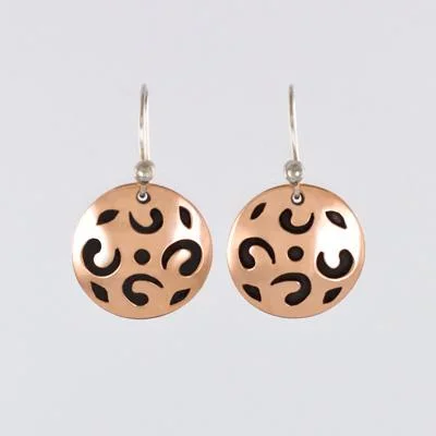 Special Sale On Handcrafted Jewelry – Shop Today Disc Sterling & Copper Earrings