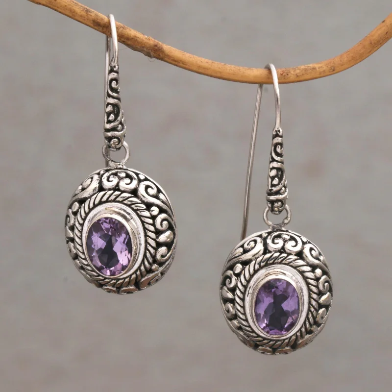Shop Elegant Jewelry At Unbeatable Prices Bright Wonder Amethyst and Sterling Silver Dangle Earrings from Indonesia Shop Elegant Jewelry At Unbeatable Prices Bright Wonder Amethyst and Sterling Silver Dangle Earrings from Indonesia