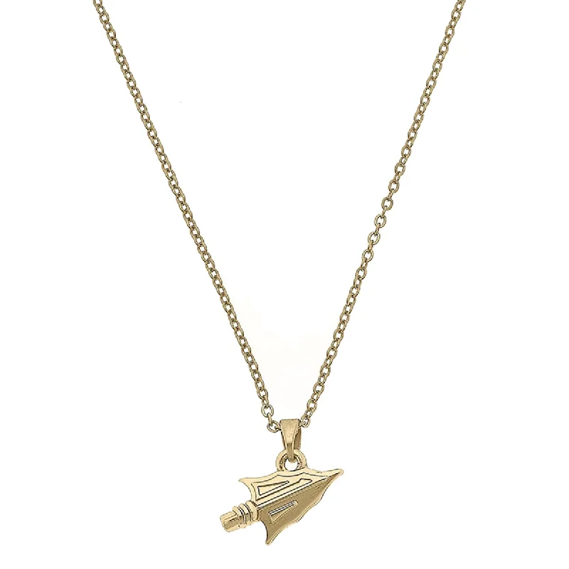 Canvas 24K Gold Plated Arrowhead Necklace