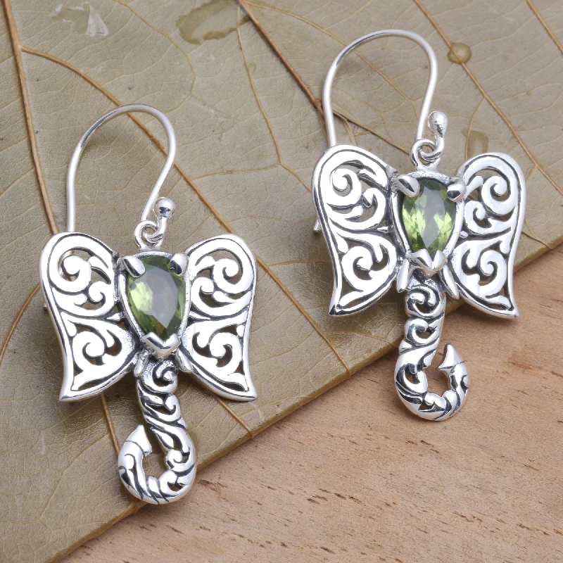 Affordable Glamour – Must-Have Jewelry At Special Rates Elephant Fancy Artisan Crafted Balinese Silver Elephant Peridot Earrings Affordable Glamour – Must-Have Jewelry At Special Rates Elephant Fancy Artisan Crafted Balinese Silver Elephant Peridot Earrings