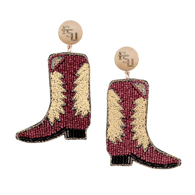 Timeless Beauty, Unbeatable Deals – Jewelry Sale On Emerson Street Stacked FSU Charm Beaded Cowboy Boot Earrings Timeless Beauty, Unbeatable Deals – Jewelry Sale On Emerson Street Stacked FSU Charm Beaded Cowboy Boot Earrings
