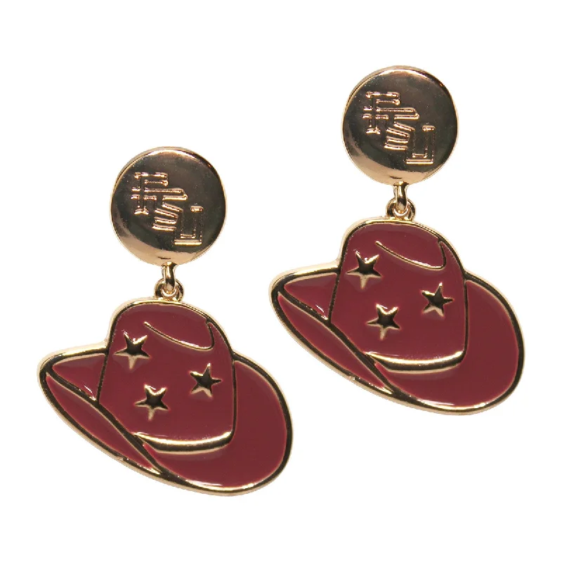 Timeless Elegance At Unbelievable Discounts Emerson Street Stacked FSU Cowboy Hat Stud Earrings Timeless Elegance At Unbelievable Discounts Emerson Street Stacked FSU Cowboy Hat Stud Earrings