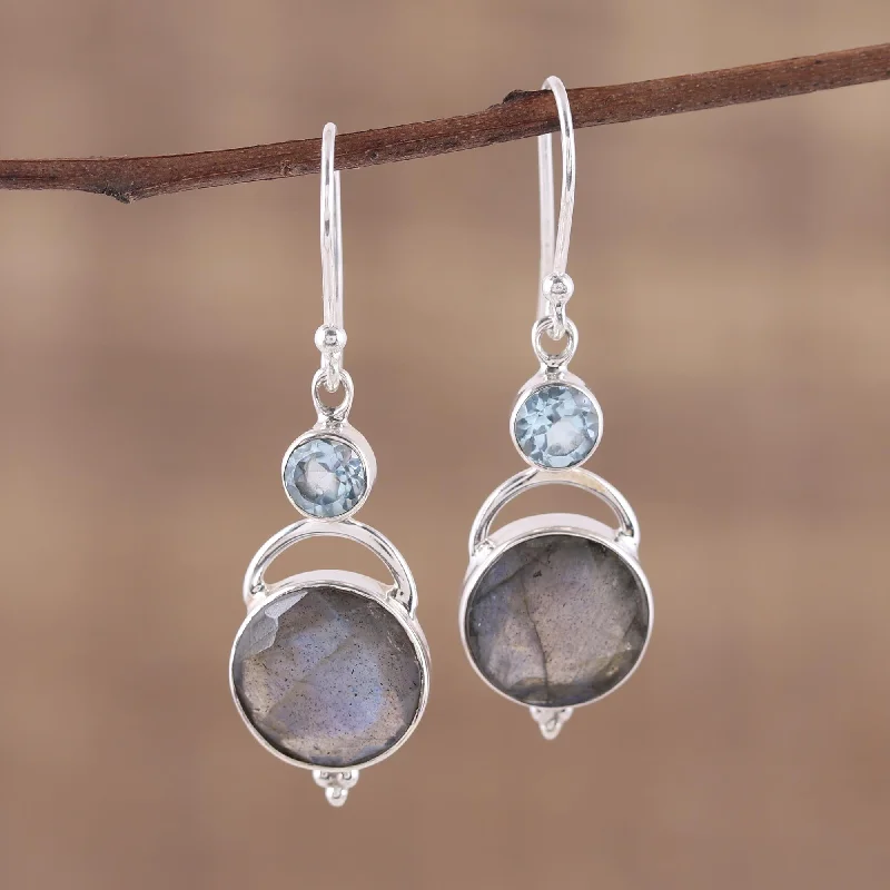 The Ultimate Jewelry Sale – Exclusive Styles At Great Prices Evening Sky Labradorite and Blue Topaz Dangle Earrings from India The Ultimate Jewelry Sale – Exclusive Styles At Great Prices Evening Sky Labradorite and Blue Topaz Dangle Earrings from India