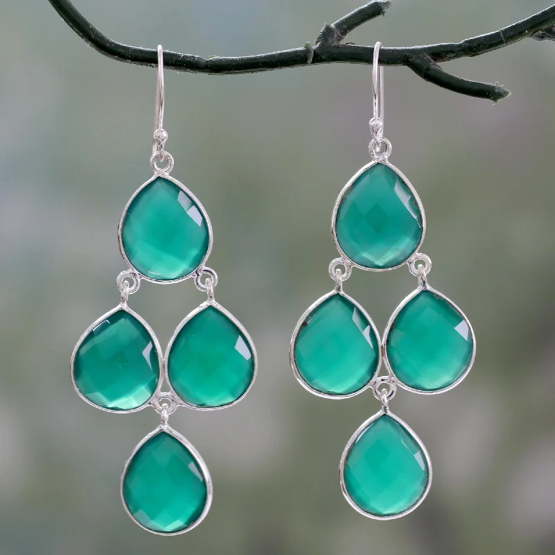 Jewelry Clearance Event – Last Chance For Stunning Deals Evergreen Chandelier Handmade Green Onyx and Sterling Silver Chandelier Earrings Jewelry Clearance Event – Last Chance For Stunning Deals Evergreen Chandelier Handmade Green Onyx and Sterling Silver Chandelier Earrings