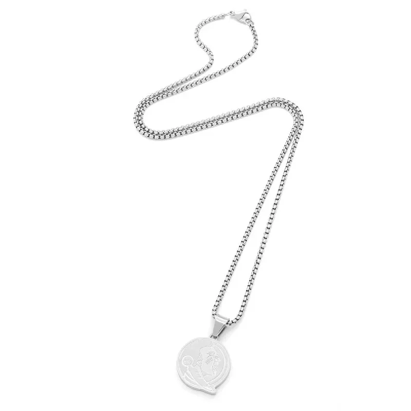 Elegant Jewelry Styles At Budget-Friendly Prices Fandrip Seminole Logo Pendant on 24" Stainless Steel Chain Necklace Elegant Jewelry Styles At Budget-Friendly Prices Fandrip Seminole Logo Pendant on 24" Stainless Steel Chain Necklace