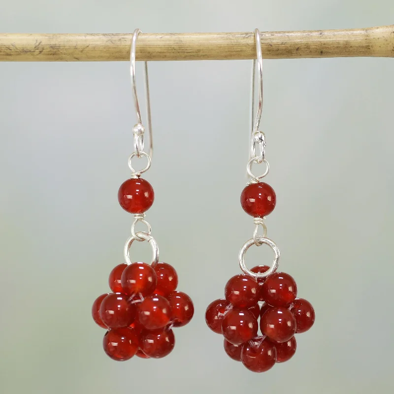 Grab Your Favorite Jewelry At The Lowest Prices Fiery Temptation Carnelian & Silver Beaded Earrings Grab Your Favorite Jewelry At The Lowest Prices Fiery Temptation Carnelian & Silver Beaded Earrings