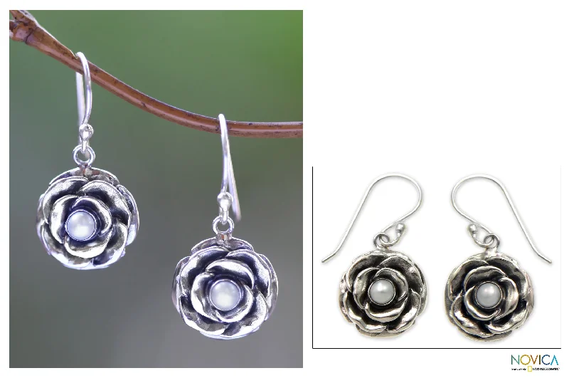 Flash Jewelry Sale – Get Stunning Pieces At Low Prices Glamorous June Rose Pearl Sterling Silver Earrings