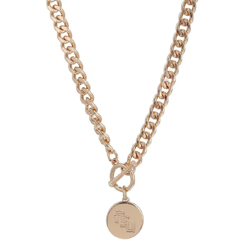 Emerson Street Stacked FSU Charm Gold Chain Necklace