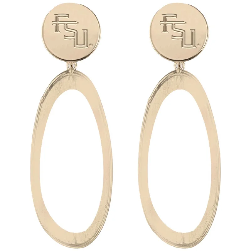 Breathtaking Jewelry, Breathtaking Prices Emerson Street Stacked FSU Gold Hoop Earrings