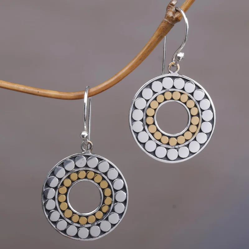 Clearance Sale On High-End Jewelry Collections Golden Halos Gold and Sterling Silver Circle Dangle Earrings Indonesia Clearance Sale On High-End Jewelry Collections Golden Halos Gold and Sterling Silver Circle Dangle Earrings Indonesia
