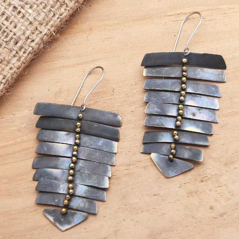 Shop Dazzling Rings, Earrings, And More At Special Discounts Graduated Bars Balinese Brass Dangle Earrings on Stainless Steel Hooks Shop Dazzling Rings, Earrings, And More At Special Discounts Graduated Bars Balinese Brass Dangle Earrings on Stainless Steel Hooks