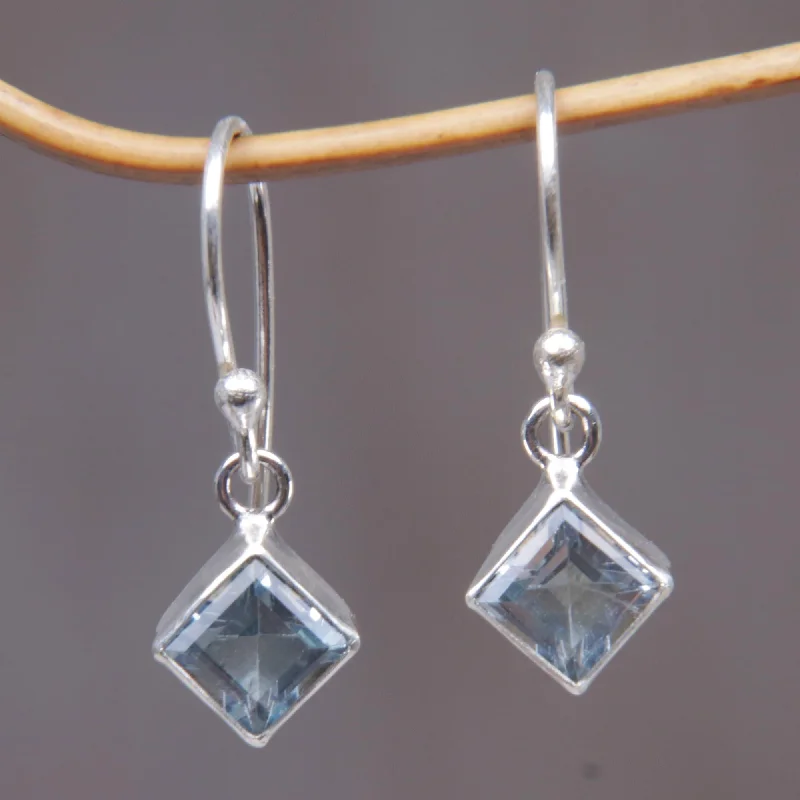 Seasonal Jewelry Sale – Upgrade Your Collection Heaven's Window Blue Topaz Sterling Silver Dangle Earrings Seasonal Jewelry Sale – Upgrade Your Collection Heaven's Window Blue Topaz Sterling Silver Dangle Earrings