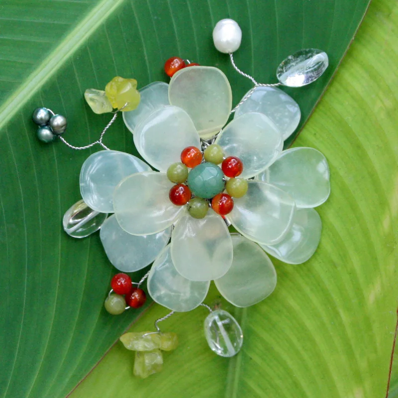 Get Ready To Sparkle – Special Jewelry Discounts Lime Blossom Freshwater Pearls Brooch Get Ready To Sparkle – Special Jewelry Discounts Lime Blossom Freshwater Pearls Brooch