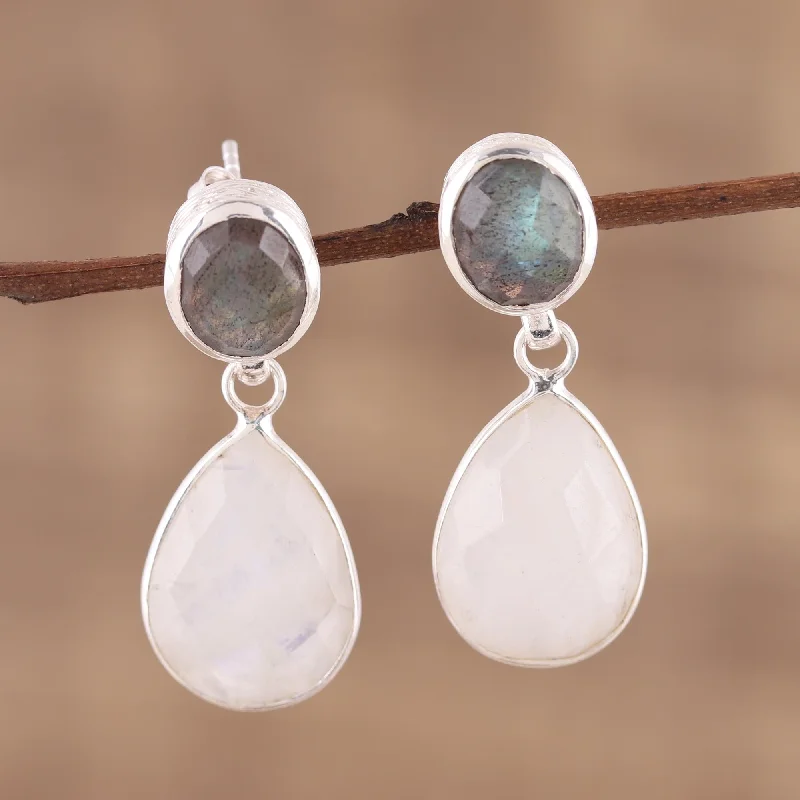 Timeless Jewelry, Timeless Savings – Don't Wait Misty Alliance Rainbow Moonstone and Labradorite 23 Ct Earrings Timeless Jewelry, Timeless Savings – Don't Wait Misty Alliance Rainbow Moonstone and Labradorite 23 Ct Earrings