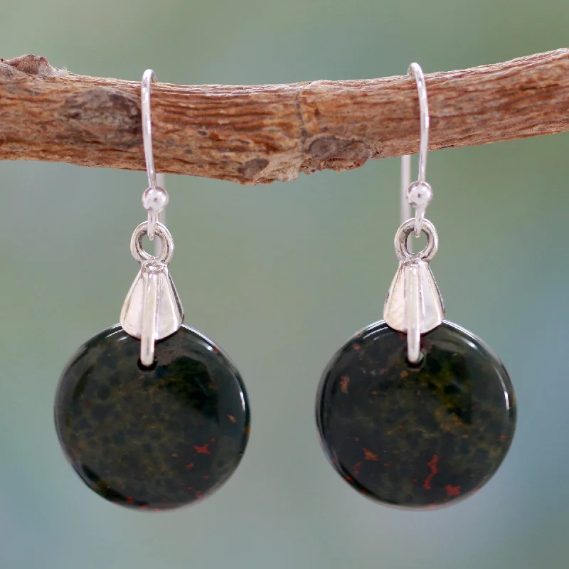 Premium Jewelry At Promotional Prices – Shine Today Moon of Justice Bloodstone Sphere Earrings India Artisan Jewelry Premium Jewelry At Promotional Prices – Shine Today Moon of Justice Bloodstone Sphere Earrings India Artisan Jewelry