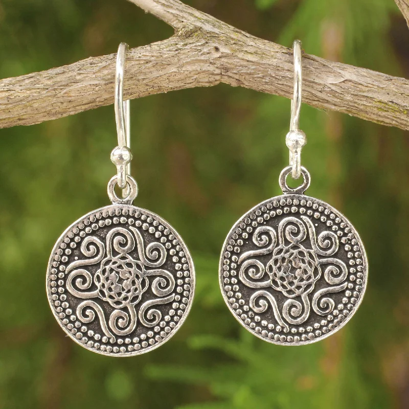 Limited-Time Offer On Elegant Jewelry Pieces Mystical Medallion Unique Sterling Silver Dangle Earrings Limited-Time Offer On Elegant Jewelry Pieces Mystical Medallion Unique Sterling Silver Dangle Earrings