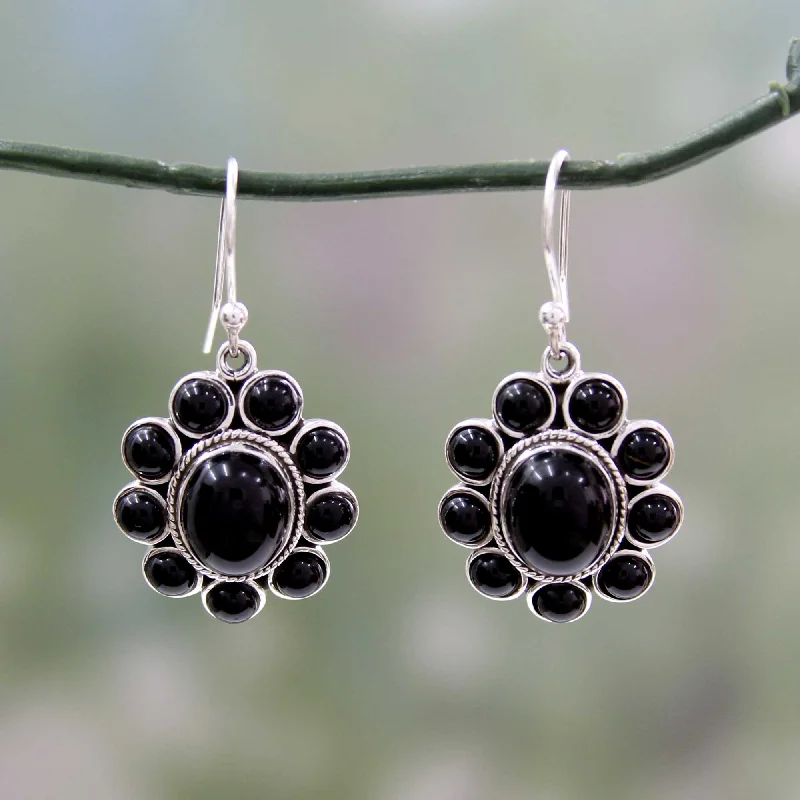 Shop Stylish Jewelry Now And Save Big Night Drama Onyx & Silver Dangle Earrings