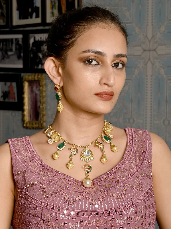 Jewelry Sale Bonanza – Grab Your Sparkle Now Odette Gold Mixed Metal Embellished Gold Plated Neckpiece Set For Women Jewelry Sale Bonanza – Grab Your Sparkle Now Odette Gold Mixed Metal Embellished Gold Plated Neckpiece Set For Women