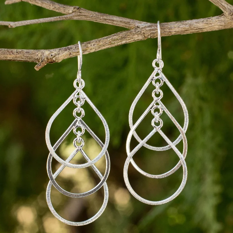 Trending Jewelry Now Available At Exclusive Prices Perpetual Cascade Handcrafted Sterling Silver Earrings