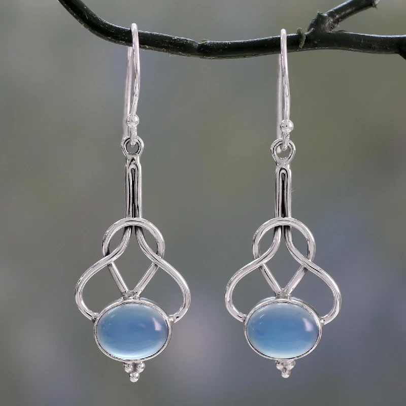 Special Jewelry Deals – Upgrade Your Collection Positive Path Chalcedony Silver Dangle Earrings Special Jewelry Deals – Upgrade Your Collection Positive Path Chalcedony Silver Dangle Earrings