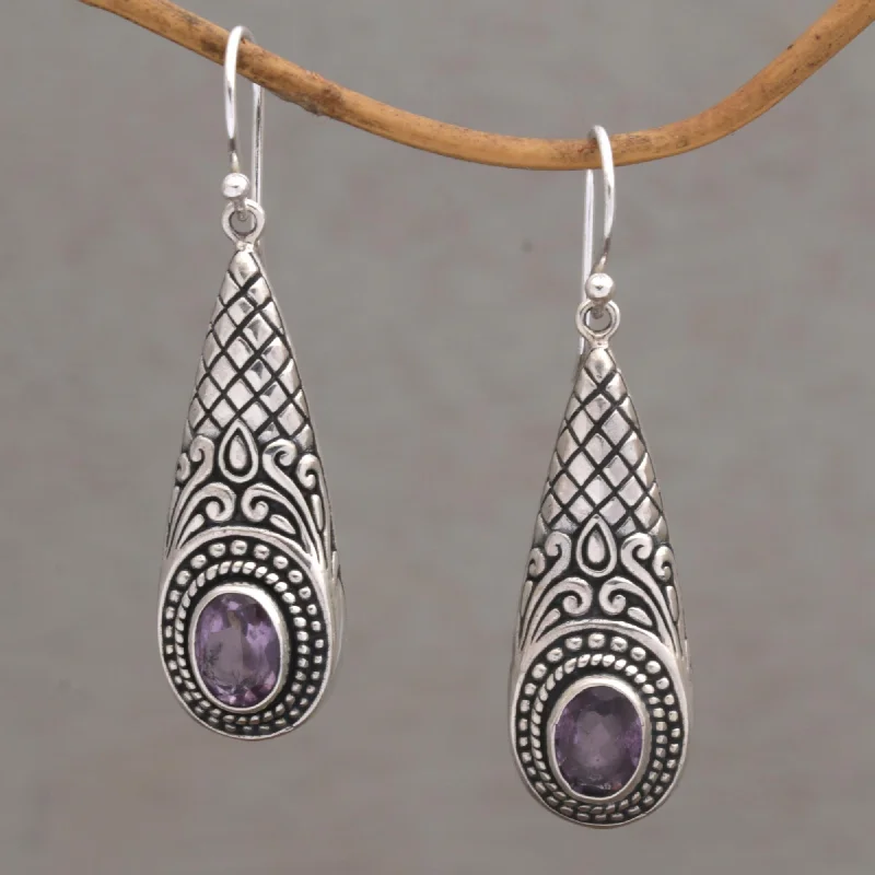 Luxury Jewelry Now At Special Promotional Rates Sparkling Delight Handcrafted Amethyst and Sterling Silver Dangle Earrings Luxury Jewelry Now At Special Promotional Rates Sparkling Delight Handcrafted Amethyst and Sterling Silver Dangle Earrings