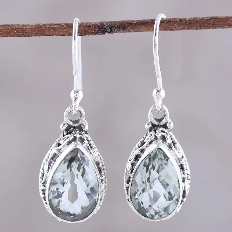 Bestselling Jewelry Now On Sale – Elevate Your Look Verdant Mist Prasiolite and Sterling Silver Dangle Earrings from India Bestselling Jewelry Now On Sale – Elevate Your Look Verdant Mist Prasiolite and Sterling Silver Dangle Earrings from India