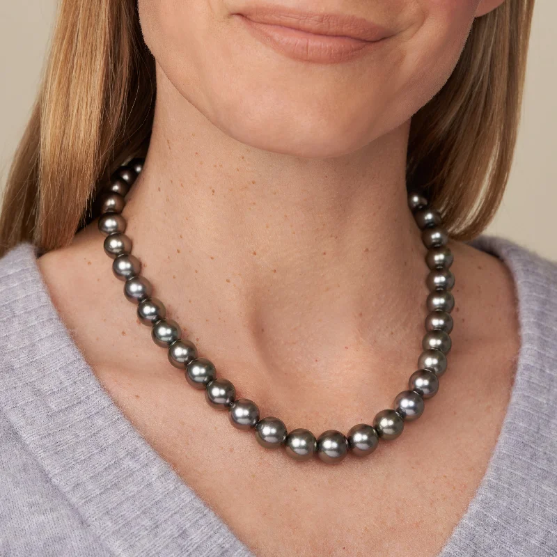 Clearance Sale On High-End Jewelry Collections 10.0-12.3 mm AAA Tahitian Round Pearl Necklace Clearance Sale On High-End Jewelry Collections 10.0-12.3 mm AAA Tahitian Round Pearl Necklace