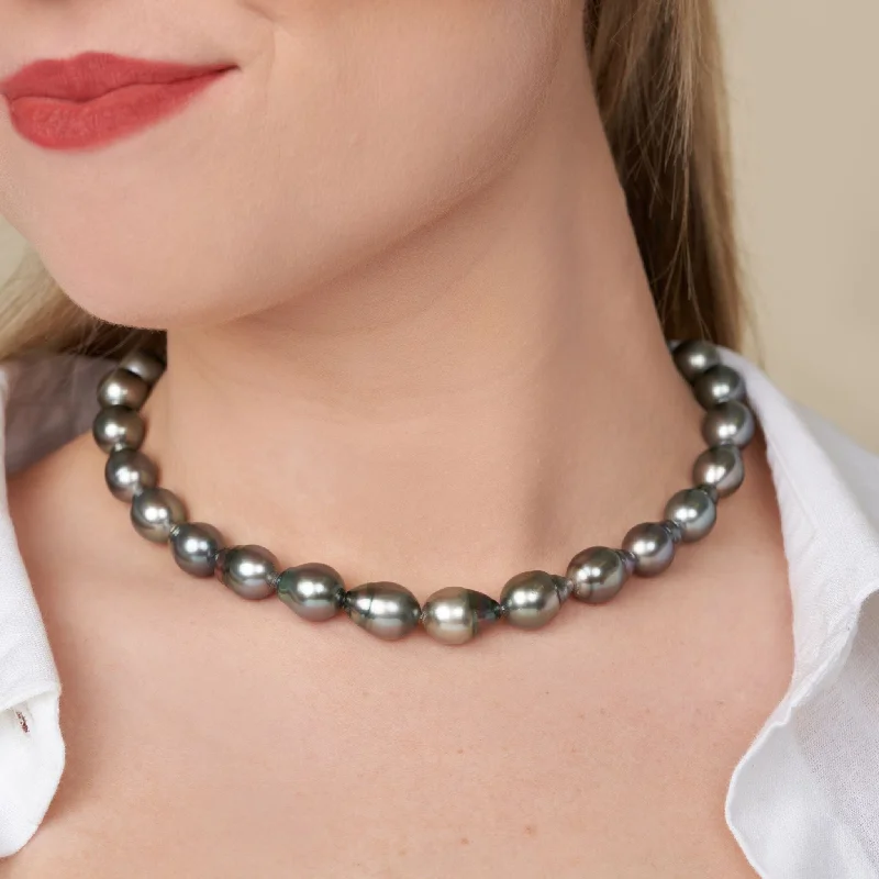 Limited Stock On Premium Jewelry At Low Prices 11.1-11.8 mm AAA Tahitian Drop Pearl Necklace