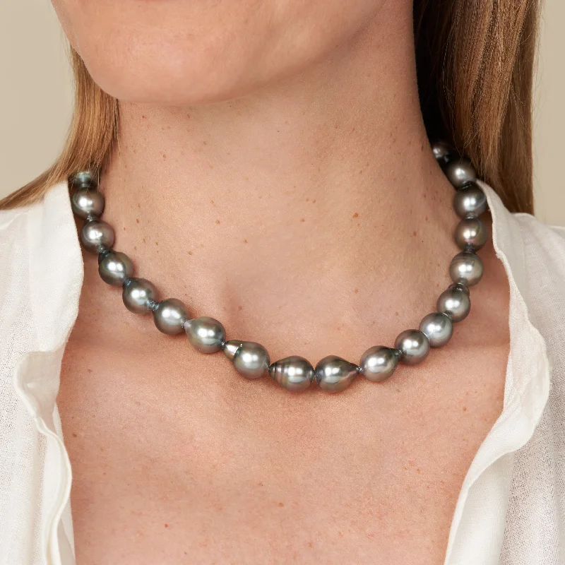 Clearance Sale On High-End Jewelry Collections 11.2-11.9 mm AAA Tahitian Drop Pearl Necklace Clearance Sale On High-End Jewelry Collections 11.2-11.9 mm AAA Tahitian Drop Pearl Necklace