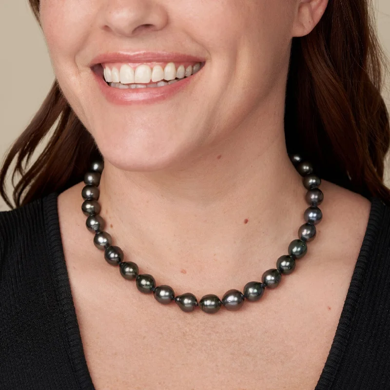 Bohemian-Inspired Jewelry For Free-Spirited Fashion 11.9-12.5 mm AA+/AAA Tahitian Drop Pearl Necklace Bohemian-Inspired Jewelry For Free-Spirited Fashion 11.9-12.5 mm AA+/AAA Tahitian Drop Pearl Necklace