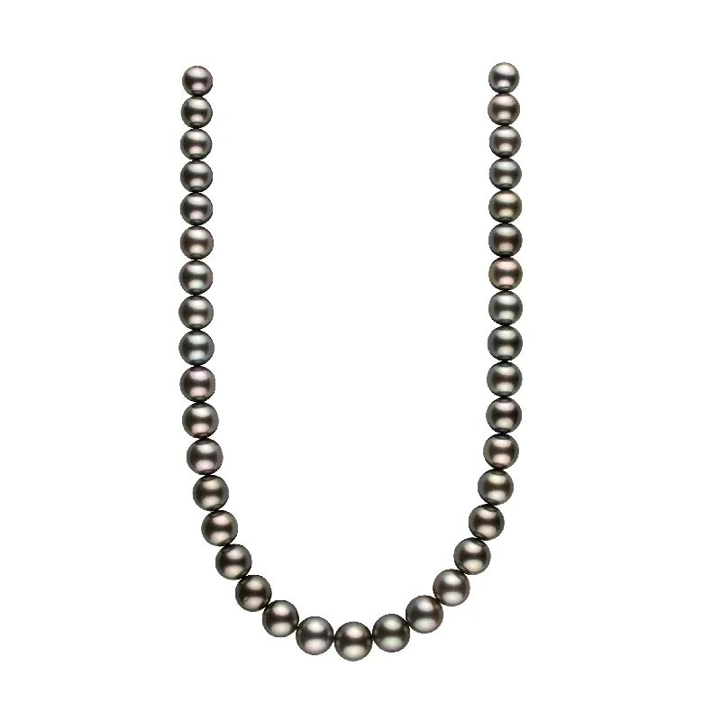 Premium Jewelry Now Available At Special Discounts 10.0-12.5 mm AAA Tahitian Round Pearl Necklace