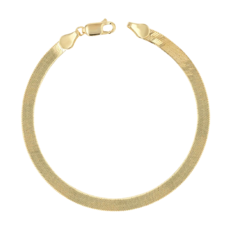 Discounted Luxury Jewelry – Shine Without The Splurge 14K Gold Grand Herringbone Bracelet 5mm Discounted Luxury Jewelry – Shine Without The Splurge 14K Gold Grand Herringbone Bracelet 5mm