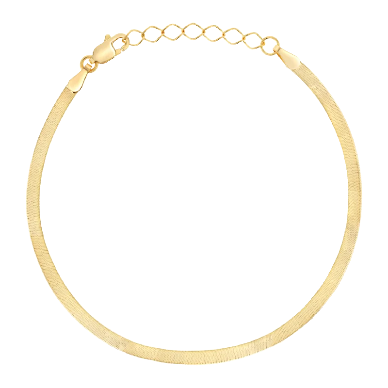 Bestselling Jewelry Now On Sale – Elevate Your Look 14K Gold Thin Herringbone Bracelet 3mm Bestselling Jewelry Now On Sale – Elevate Your Look 14K Gold Thin Herringbone Bracelet 3mm