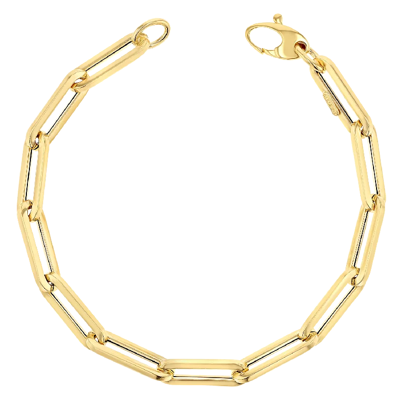 Unbeatable Offers On Luxury And Everyday Jewelry 14K Grand Paper Clip Chain Bracelet Unbeatable Offers On Luxury And Everyday Jewelry 14K Grand Paper Clip Chain Bracelet