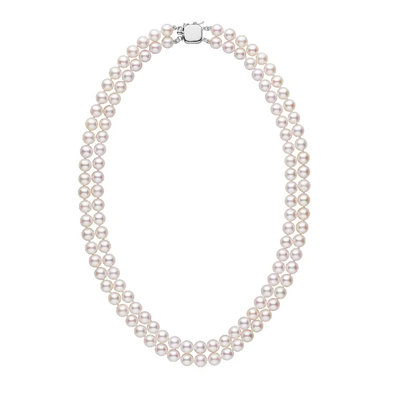 Huge Savings On Timeless Jewelry Collections 6.5-7.0 mm 18-inch Double-Strand White Akoya AA+ Pearl Necklace Huge Savings On Timeless Jewelry Collections 6.5-7.0 mm 18-inch Double-Strand White Akoya AA+ Pearl Necklace
