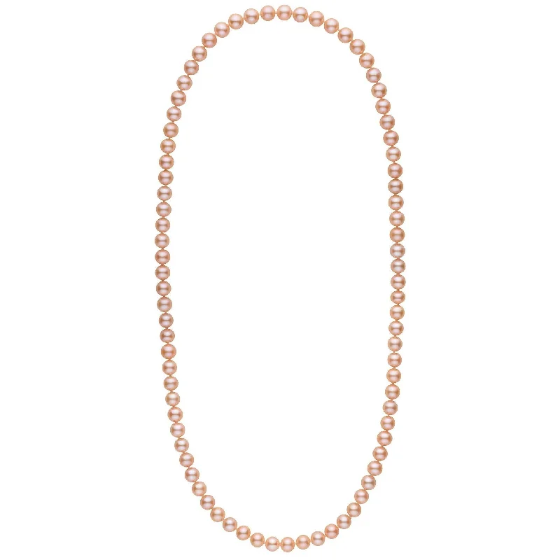 Gorgeous Jewelry, Limited-Time Savings 26-inch 7.5-8.0 mm AAA Pink to Peach Freshwater Pearl Necklace Gorgeous Jewelry, Limited-Time Savings 26-inch 7.5-8.0 mm AAA Pink to Peach Freshwater Pearl Necklace