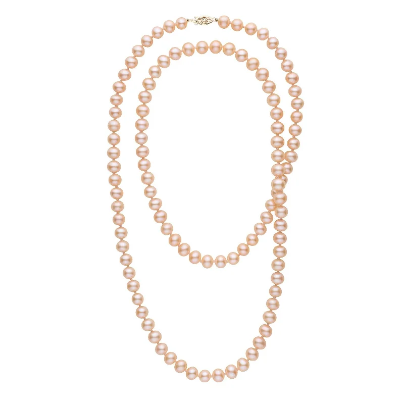 The Perfect Accessory For Less – Jewelry Sale Live 35-inch 7.5-8.0 mm AA+ Pink to Peach Freshwater Pearl Necklace The Perfect Accessory For Less – Jewelry Sale Live 35-inch 7.5-8.0 mm AA+ Pink to Peach Freshwater Pearl Necklace