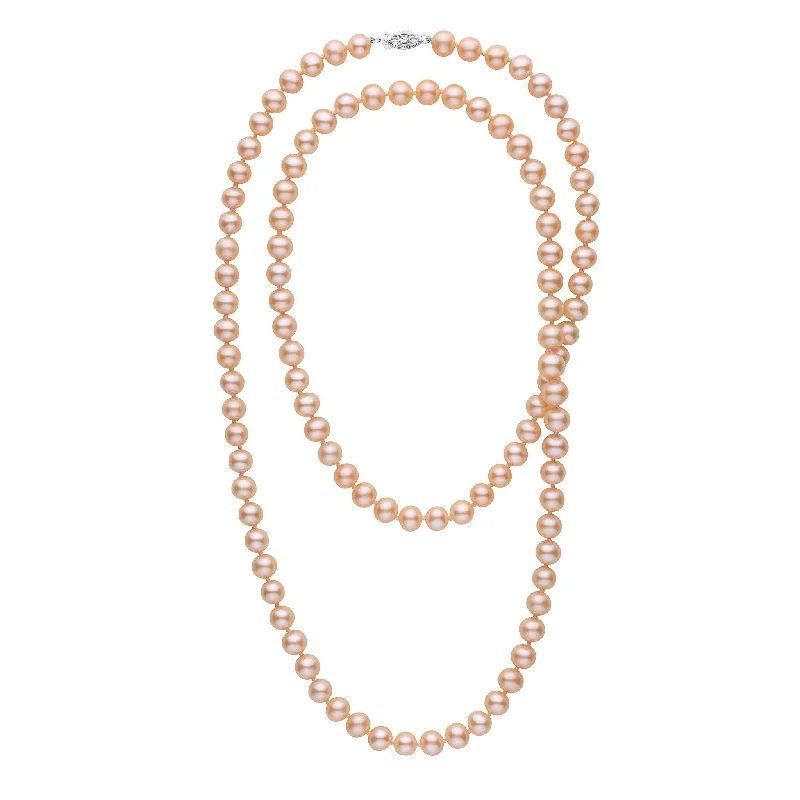 Flash Jewelry Sale – Get Stunning Pieces At Low Prices 35-inch 7.5-8.0 mm AAA Pink to Peach Freshwater Pearl Necklace Flash Jewelry Sale – Get Stunning Pieces At Low Prices 35-inch 7.5-8.0 mm AAA Pink to Peach Freshwater Pearl Necklace