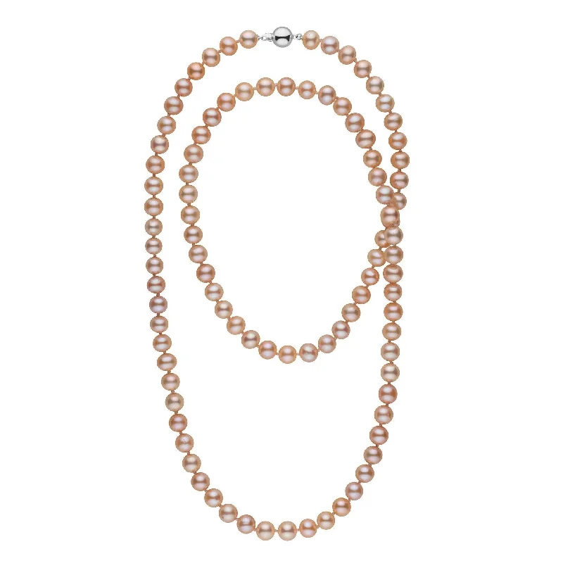 Shop Fine Jewelry With Amazing Deals 35-inch 8.5-9.0 mm AAA Pink to Peach Freshwater Pearl Necklace Shop Fine Jewelry With Amazing Deals 35-inch 8.5-9.0 mm AAA Pink to Peach Freshwater Pearl Necklace