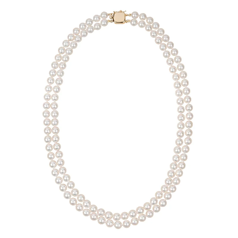 The Biggest Jewelry Sale Of The Year Is Here 6.0-6.5 mm Double Strand White Akoya AAA Pearl Necklace The Biggest Jewelry Sale Of The Year Is Here 6.0-6.5 mm Double Strand White Akoya AAA Pearl Necklace