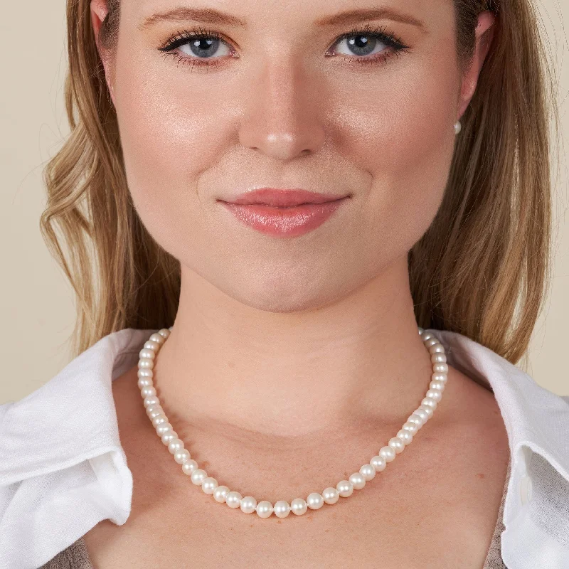 Chic And Stylish Jewelry At Discounted Prices 6.5-7.0 mm 18 Inch AAA White Freshwater Pearl Necklace Chic And Stylish Jewelry At Discounted Prices 6.5-7.0 mm 18 Inch AAA White Freshwater Pearl Necklace