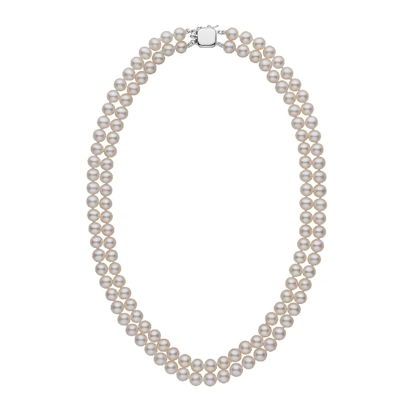 Stunning Jewelry At A Fraction Of The Price 6.5-7.0 mm Double Strand AAA White Freshwater Pearl Necklace Stunning Jewelry At A Fraction Of The Price 6.5-7.0 mm Double Strand AAA White Freshwater Pearl Necklace