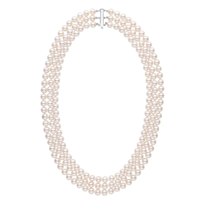 Save On Luxury Jewelry Pieces – Limited-Time Offers 6.5-7.0 mm Triple-Strand AAA White Freshwater Pearl Necklace Save On Luxury Jewelry Pieces – Limited-Time Offers 6.5-7.0 mm Triple-Strand AAA White Freshwater Pearl Necklace