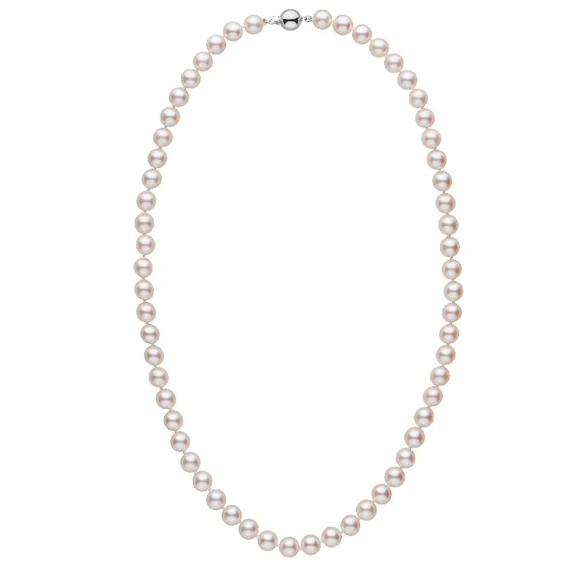 Delicate Crystal Jewelry For Sophisticated Charm 7.5-8.0 mm 22 inch AA+ White Akoya Pearl Necklace Delicate Crystal Jewelry For Sophisticated Charm 7.5-8.0 mm 22 inch AA+ White Akoya Pearl Necklace