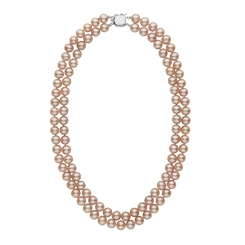 Huge Savings On Premium Jewelry Styles 7.5-8.0 mm Double Strand AAA Pink to Peach Freshwater Pearl Necklace Huge Savings On Premium Jewelry Styles 7.5-8.0 mm Double Strand AAA Pink to Peach Freshwater Pearl Necklace
